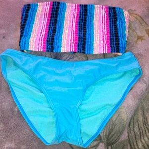 SO 2 piece tube top bathing suit